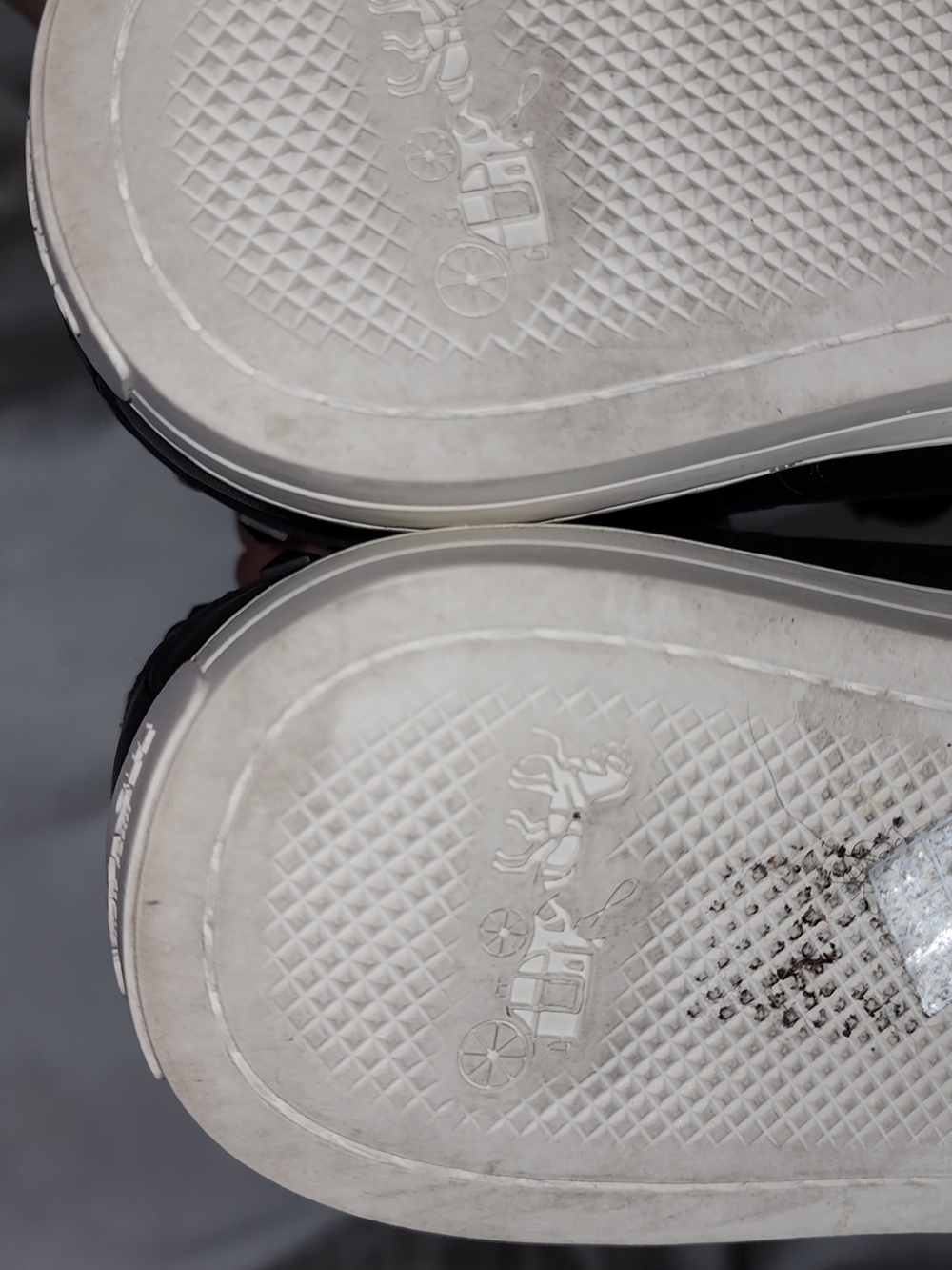 COACH Porter Black Leather Embellished Sneakers Stars Studs NYC Patches [Size] - Picture 9 of 13